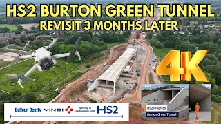 HS2 BURTON GREEN TUNNEL 21ST MAY 2024 - REVIST 3 MONTHS LATER - 4K DJI MINI 4 PRO DRONE VIEW.