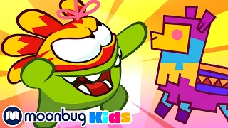 Om Nom Stories - Piñata Party! | Cut The Rope | Funny Cartoons for Kids & Babies | Moonbug Kids TV