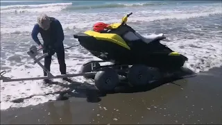 Jet Ski Dolly with Beach Wheels | Jet Ski trailer test