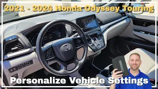 2021 - 2024 Honda Odyssey Touring Vehicle Settings