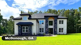 Let's Tour This GORGEOUS Contemporary McDonough Home | 1+ Acre Lot | New Construction | For Sale Now