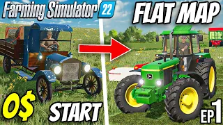 0$ START with OLD TRUCK on FLAT MAP - ep1 | Farming Simulator 22 Timelapse