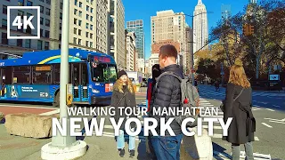 [4K] NEW YORK CITY - Walking Tour Manhattan, Lexington Avenue, 23rd Street & Madison Square Park