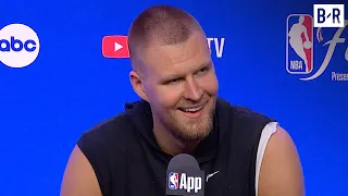 Kristaps Porzingis Talks Return From Injury & Celtics Game 1 Win in the NBA Finals