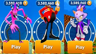 Sonic Dash - Blaze Unlocked vs All Bosses Zazz Eggman - All Characters Unlocked Nutcracker Silver