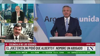 Seguros: se complica la situación del expresidente; Alberto Fernández debe designar un abogado