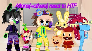 Aftons(+others) react to “Happy Tree Friends“|TW:lots of blood,12+?|