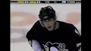 Evgeni Malkin comes out of penalty box and scores vs Bruins (22 nov 2006)
