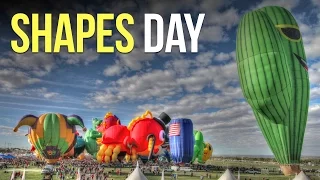 Shapes Day at the Albuquerque Balloon Fiesta in our RV