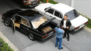 1:18 Mercedes-Benz W123 200E 1982, black - Norev [Unboxing]