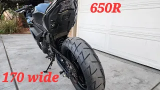 "Ninja 650: Rear Tire Ramp-up to 170!"