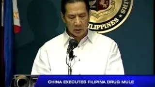 China executes Filipina drug mule