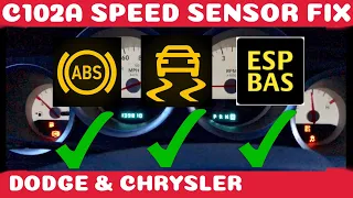 How To Fix Dodge / Chrysler ABS , Traction and ESP BAS Fix Wheel Speed Sensor DIY