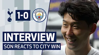Heung-Min Son reacts to HUGE goal and win against Man City!