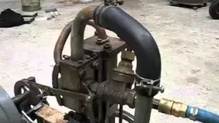 Homemade steam engine from scrap metal.