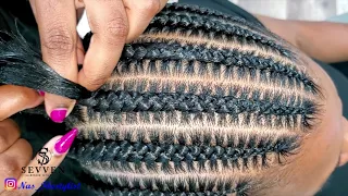 13 million Small stitch braids/ 10 straight back stitch braids.