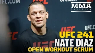 UFC 241: Nate Diaz Open Workout Media Scrum - MMA Fighting