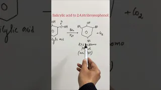 Salicylicacid to 2,4,6 tribromophenol #salicylicacid #shorts