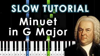 Minuet in G Major - Notebook for Anna Magdalena Bach | EASY SLOW Tutorial