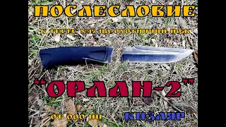 "Орлан 2" охотничий нож от пп Кизляр.Как действует гарантия предприятия. Послесловие к тесту №15