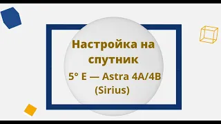 Настройка на спутник Astra 4a/4b / SES-5  4.8°E  Каналы на украинском языке.