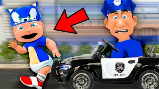 Baby SONIC Races POLICE!