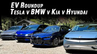 2022 EV Showdown: Kia EV6 v  Hyundai Ioniq 5 v Tesla Model S v  BMW i4