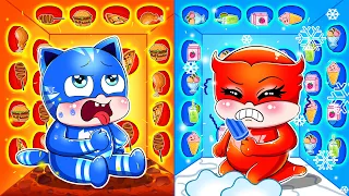 Catboy Chooses Hot or Cold? But in Prison!? - Catboy's Life Story - PJ MASKS 2D Animation