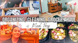 EASY MEAL PLANNING FOR THE WEEK | WEEKLY GROCERY HAUL FAMILY OF 5 , MEAL PREP, CLEANING & ORGANIZING