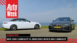 BMW 420i Cabriolet vs. Mercedes-Benz E 200 Cabriolet - AutoWeek Dubbeltest - English subtitles
