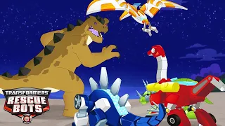 Dinobots are Back In Town! 🦖🚨 | Transformers Rescue Bots | Cartoons for Kids | Transformers Kids