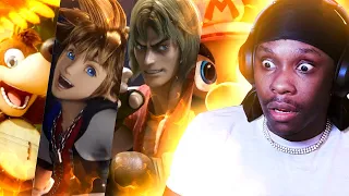 Non Smash Player Reacts To ALL Super Smash Bros Ultimate Character Reveal Trailer!!