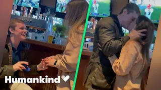 Sneaky boyfriend turns his own surprise party into a surprise marriage proposal | Humankind