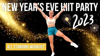 New Year's Eve No Repeat HIIT Party | ALL STANDING (FUN) Workout with Weights | 2023
