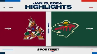 NHL Highlights | Coyotes vs. Wild - January 13, 2024