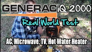 Real World Test on Generac iQ2000, Will It Power AC, TV, Water Heater, & More?