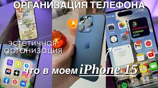 ЧТО В МОЕМ ТЕЛЕФОНЕ? iPHONE 15 PRO / Делаю эстетичный телефон