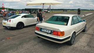 760HP Audi 100 Quattro vs Nissan GT-R