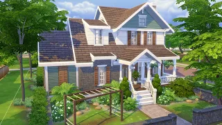 Warm Base Game House 🤎 | The Sims 4: Speed Build with Ambient Sounds ♡