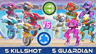 5 Killshot vs 5 Guardian | Who Wins? | CPC - DeathMatch Battle | Mech Arena