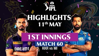 Kolkata Knight Riders v Mumbai Indians | 1st Inns Highlights | MATCH 60| IPL 2024 | tapmad