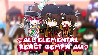 {🇮🇩/🇬🇧} All Elemental React To Gempa AU's [] FT.Boboiboy Elemental [] My AU [] 36 AU's [] Gacha club