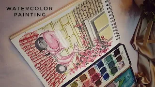 watercolor painting || For beginners || beautiful Scotty painting || vintage #art #painting #artwork