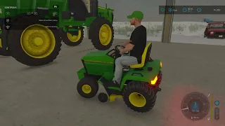 fs22 john deere 445 and utilitys millennial farms shed pack bizon pack update mod review