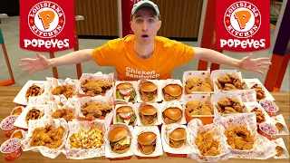 EATING EVERY ITEM ON THE POPEYES MENU (Grand Opening of the 1st Czech Location)