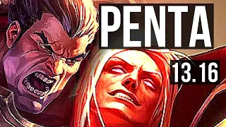 DARIUS vs VLADIMIR (TOP) | Penta, 500+ games, Dominating | KR Diamond | 13.16