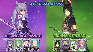 4.0 Spiral Abyss Keqing Aggravate & Tighnari Spread Genshin Impact