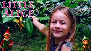 Little Alice looks for Goblins and fairies with the help of her dad and her dog Kuba