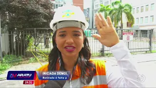 Iniciada demolição controlada de restaurante no Comércio: Parte do Casarão desabou