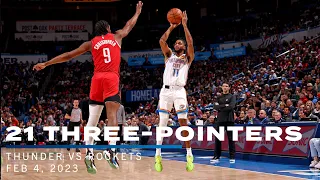 OKC Makes Season-High 21 3-Pointers + Sets Thunder Record with 153 Points